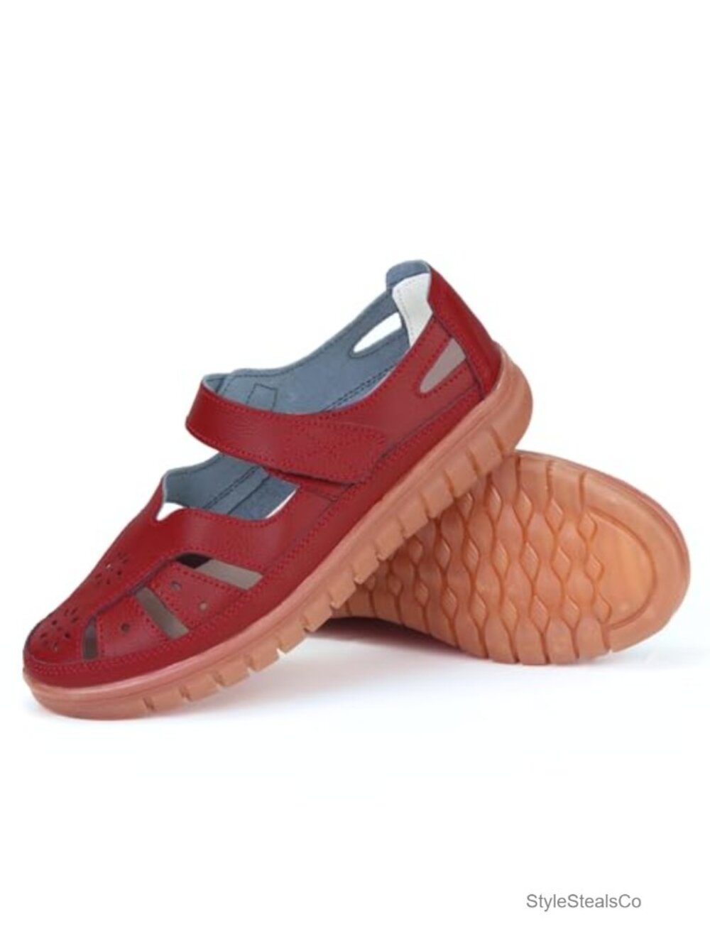 Genuine Leather Closed Toe Fisherman Sandals Comfy Work Sandals Walking Shoes